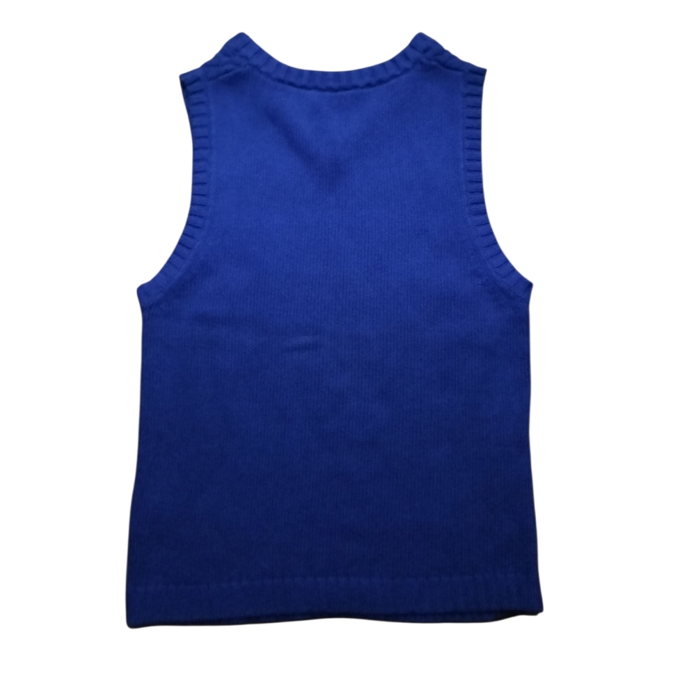 Calvin Klein Blue Cotton Knit Sweater Vest - Picture 5 of 5